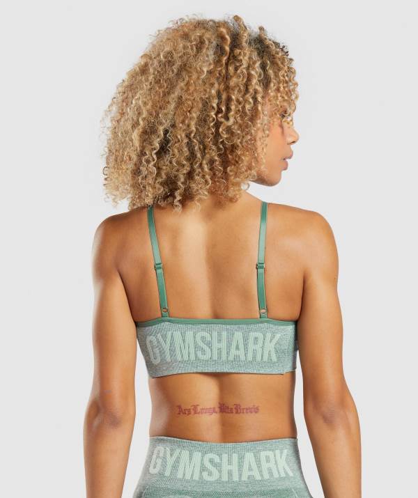 Damske Športové Podprsenky Gymshark Flex Strappy Zelene | DT0643785